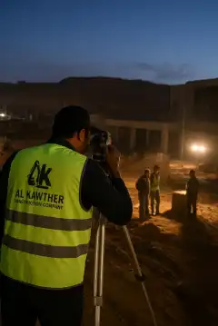 Construction equipment ready on site